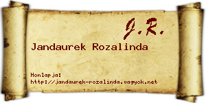 Jandaurek Rozalinda névjegykártya